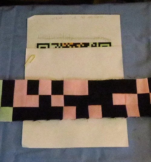 Let's Make a QR Code Quilt - Step 2: Making the first three rows