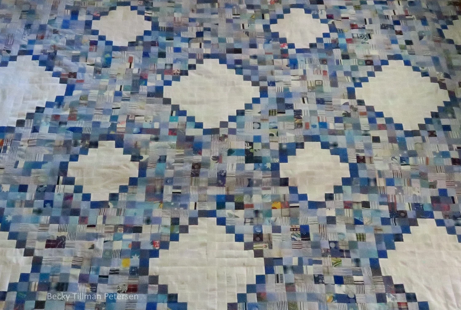 "Oases" - upcycled blues #32 finished