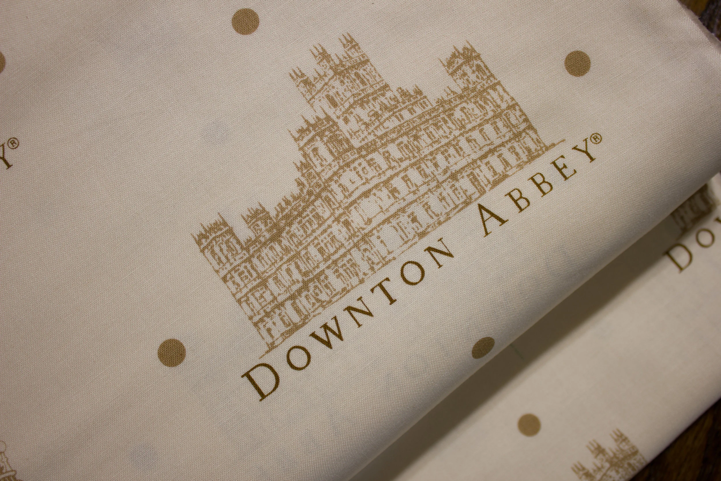 Cream with Tan Outline of Downton Abbey: Lord and Lady Grantham for Andover