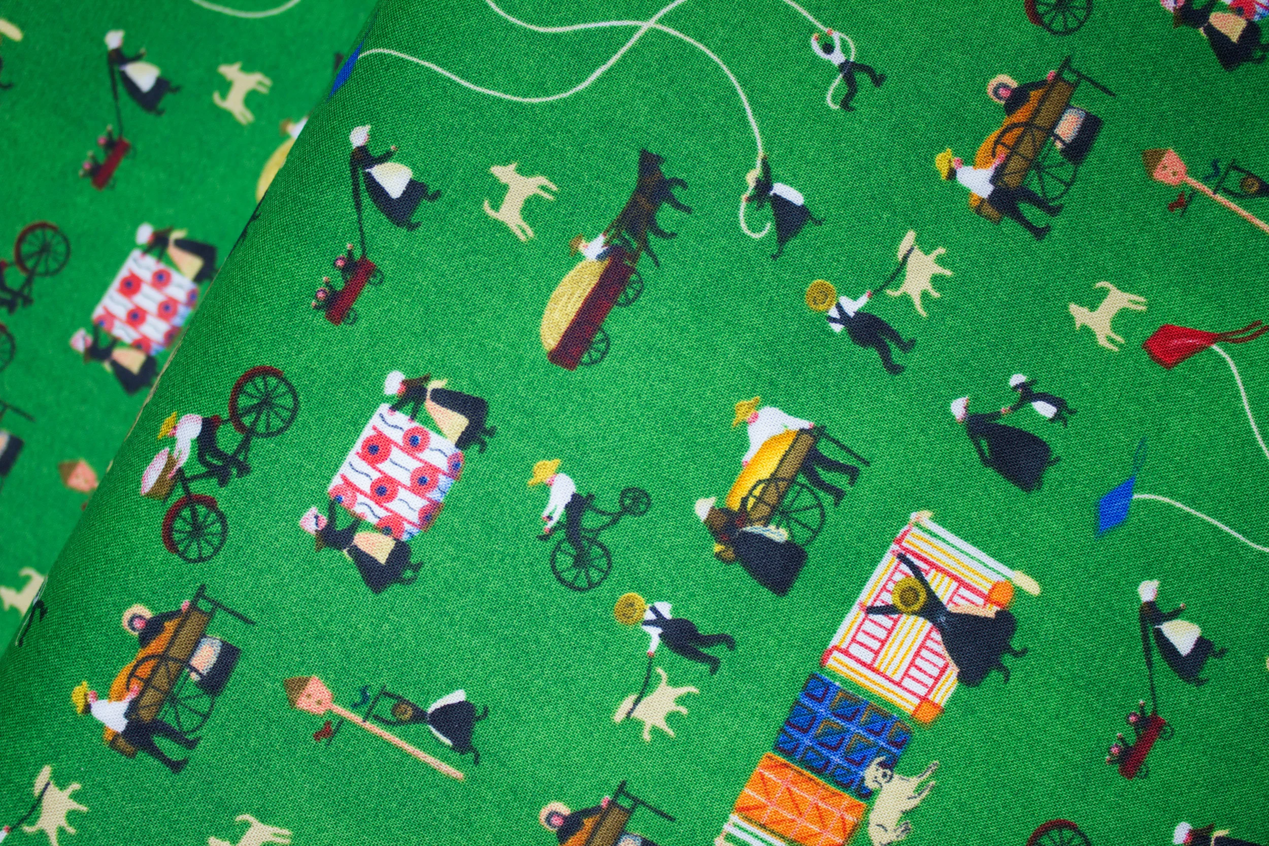 Lancaster Amish Farm on Green - by Whistler Studios for Windham Fabrics
