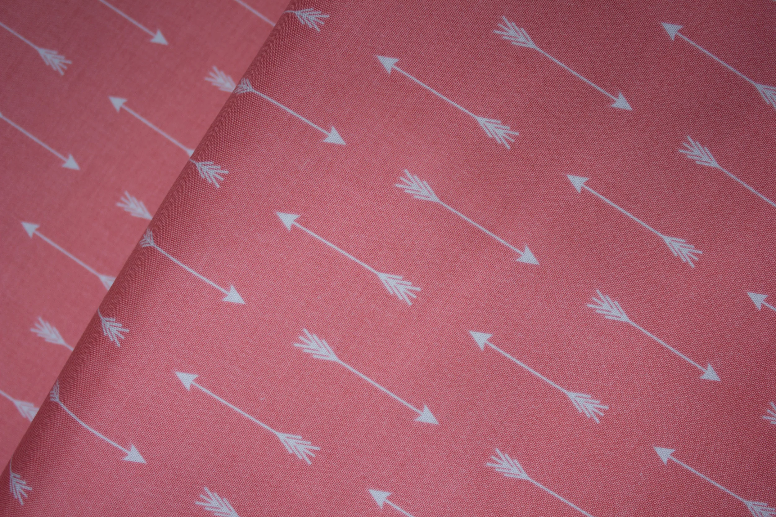 By Popular Demand - Floating Arrows on Coral Designed by Simple Simon & Company for Riley Blake
