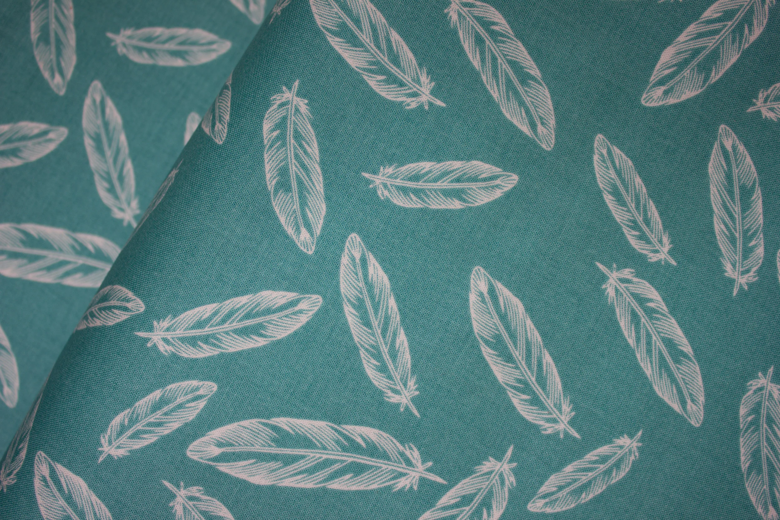 Feathers on Teal - by Popular Demand - Designed by Simple Simon & Company for Riley Blake