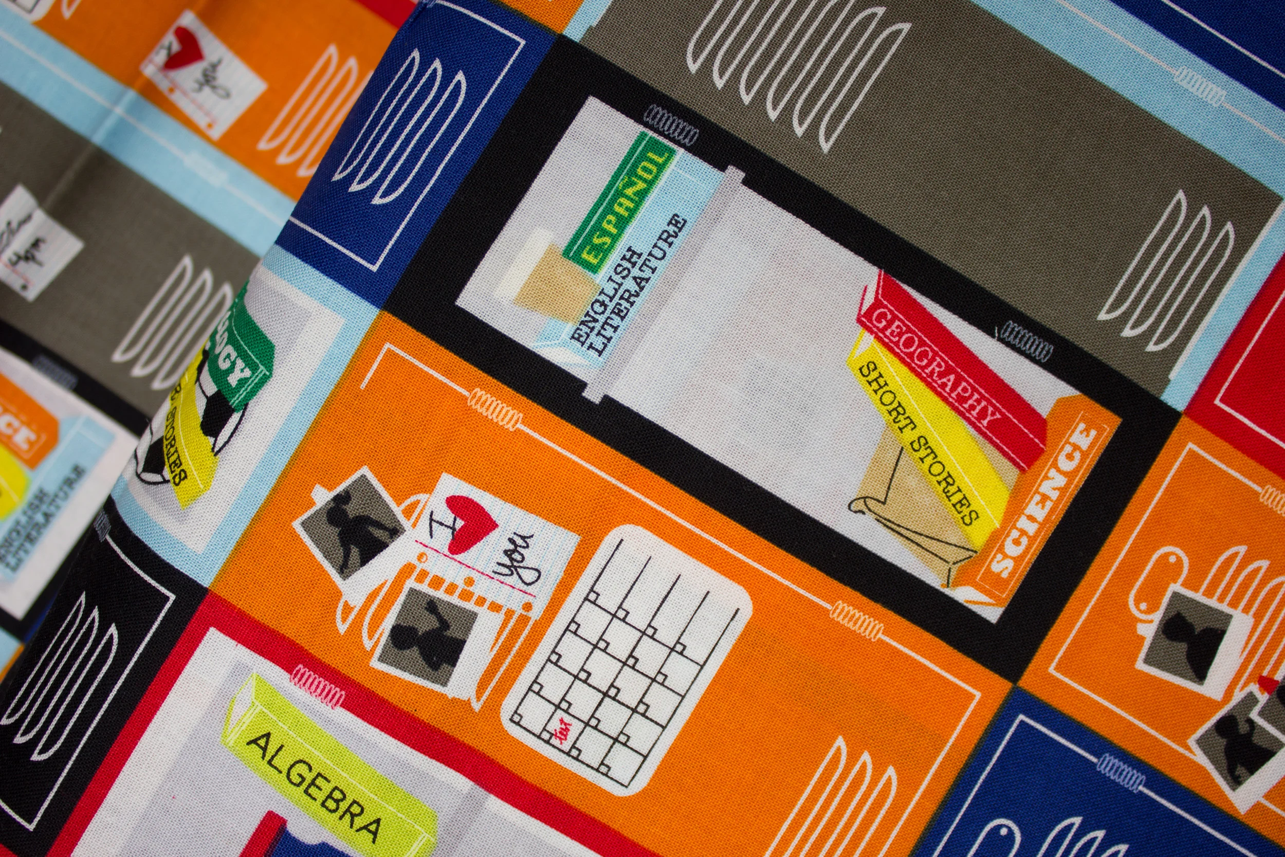 School Lockers - Head of the Class - by Greta Lynn for Kanvas and Benartex