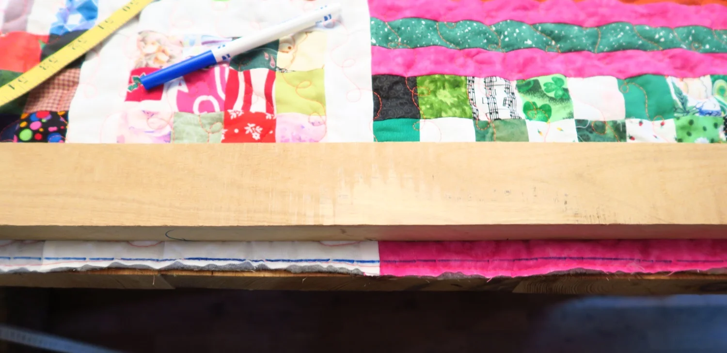 Draw along the line created - between the corner and the mark you noted with the 36” mark.