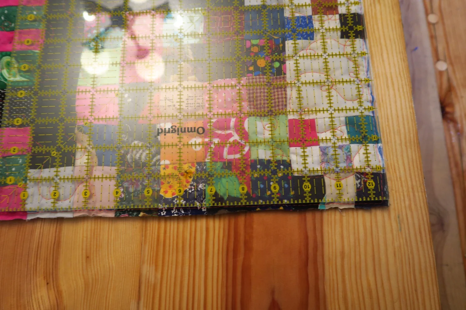 I used my large square ruler to join the edge - I marked it using the washable marker.
