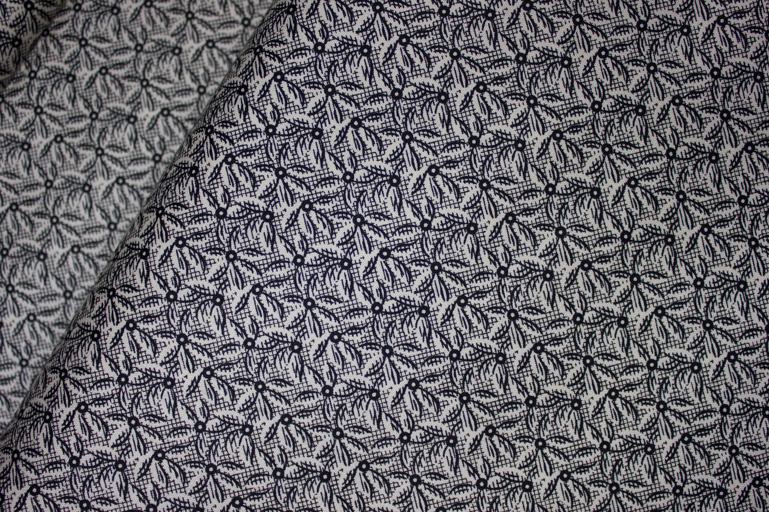 Cream with Black Flowers: Weeping Willows for Andover