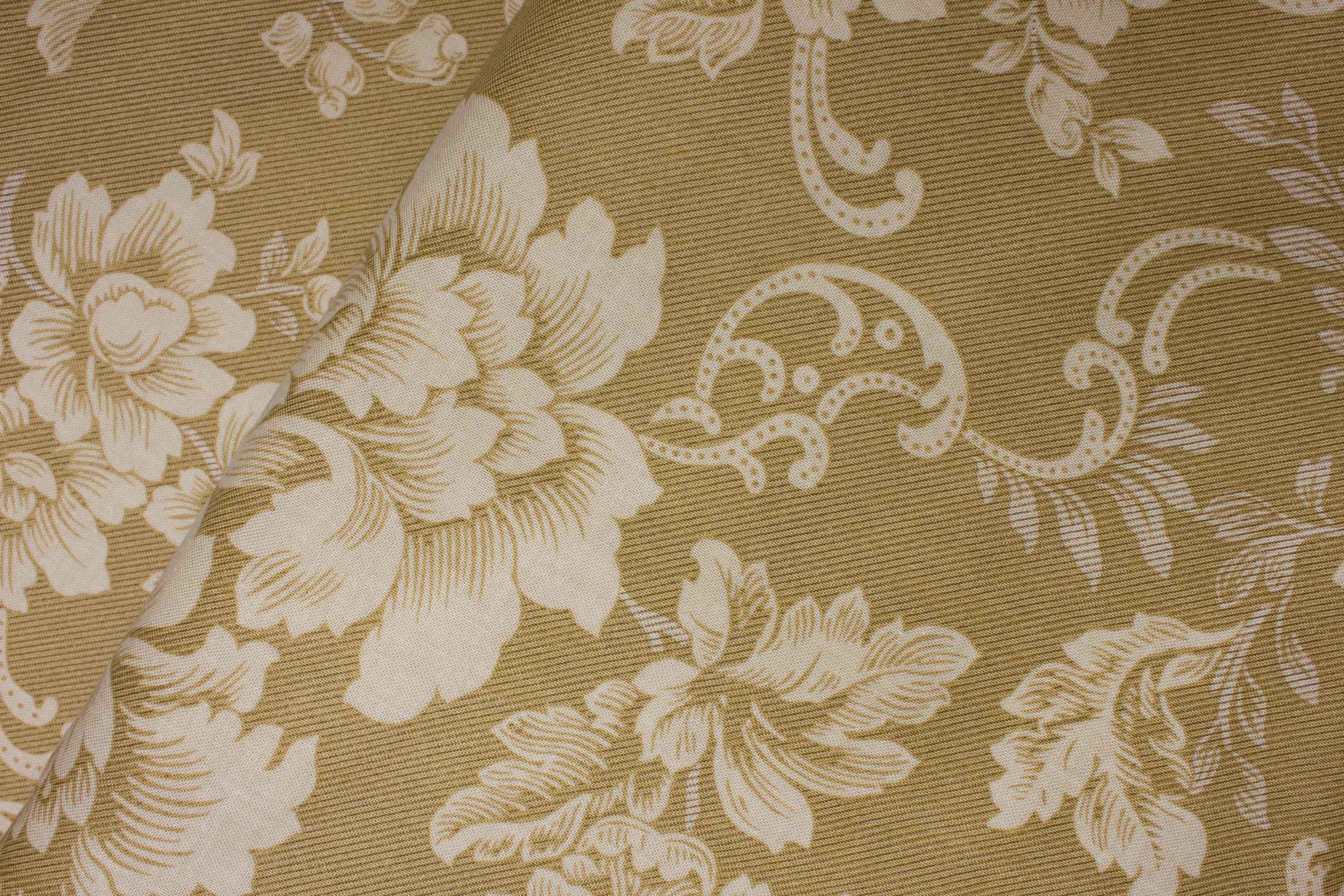 Golden Flowers on a Golden Brown Background: Classic Elegance by Red Rooster