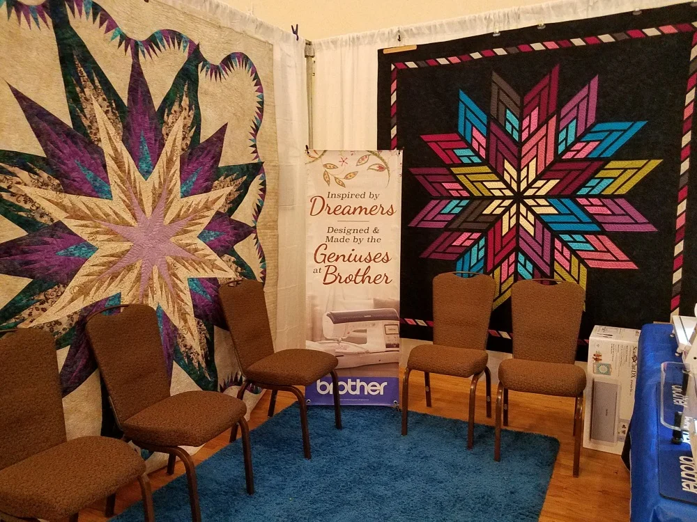 We were greeted with this magnificent display of color” upon entering the quilt show.
