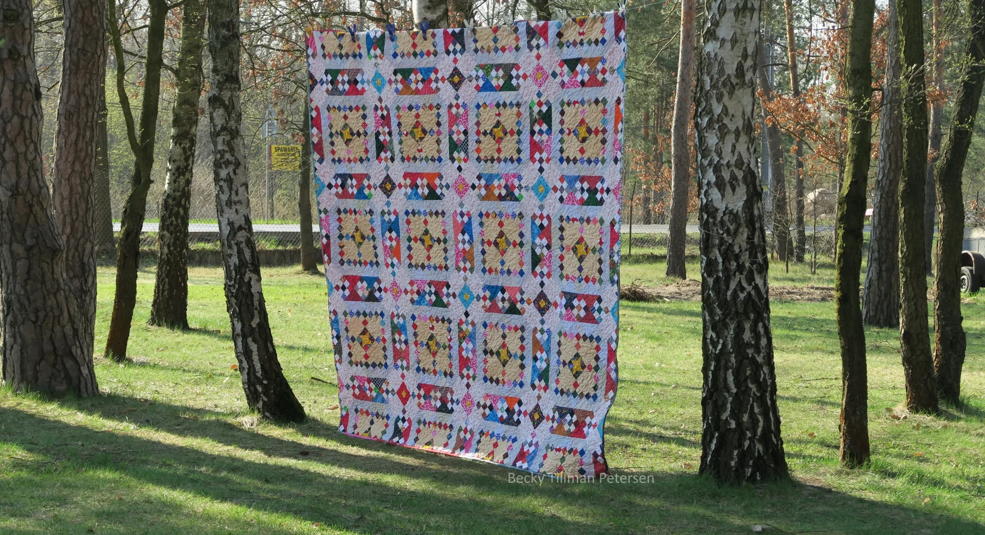 Design: mine - and my EQ program Inspired by - our mission board is based in Arizona, USA. While out there, we have seen a lot of native American themed items. I thought this looked sort of like one of their rugs. Regrets - none. I fell in love with this one - I hadn’t expected to, but upon completion I really liked it!