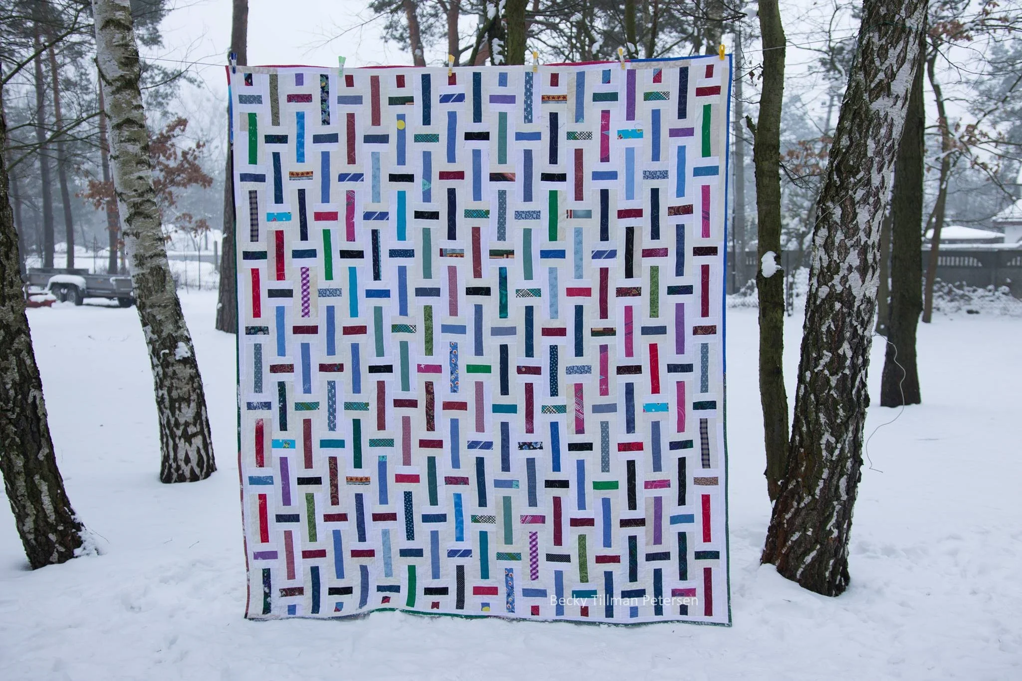 Lawn Chair Quilt (another rail fence variation)