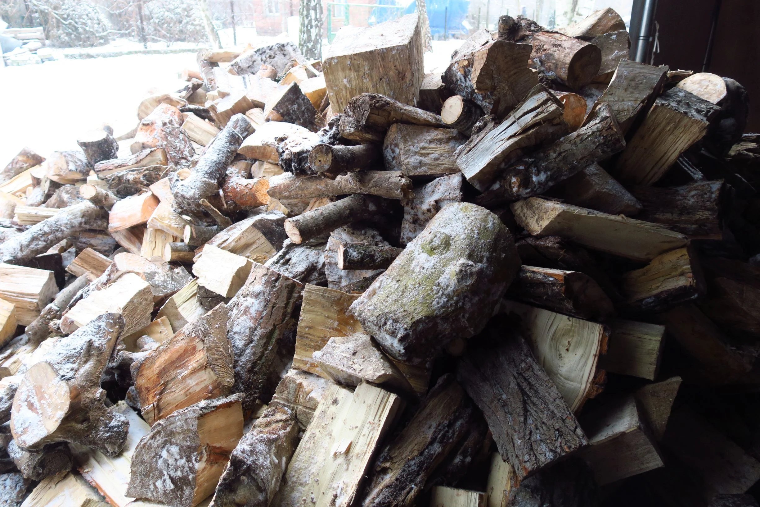 On the home front - wood delivery!