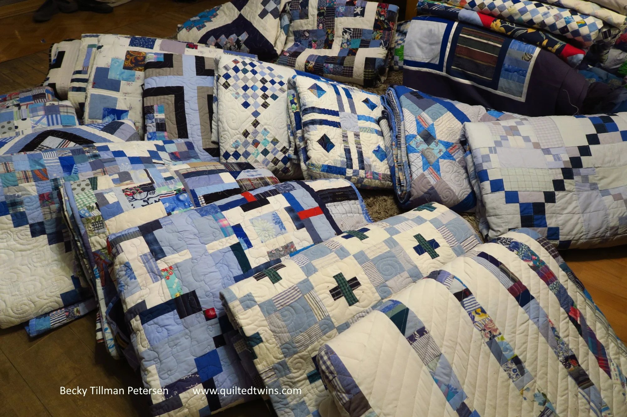 Upcycled blues summary - Part 2: quilts and tops to date