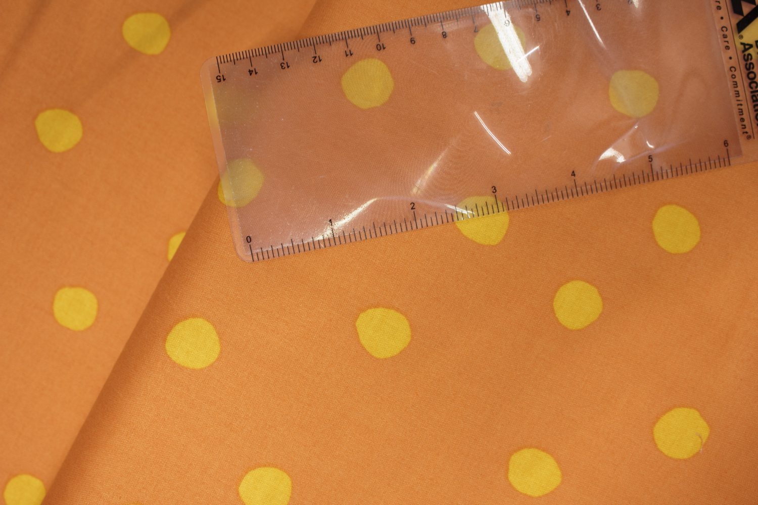 Orange with Yellow Dots: Garden Square for Andover