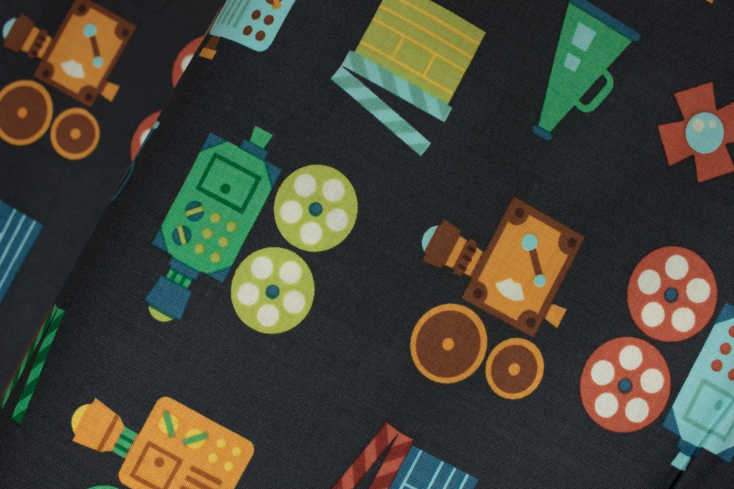 Let Me Entertain You - Movie Projectors on Black - by Caleb Gray for Robert Kaufman