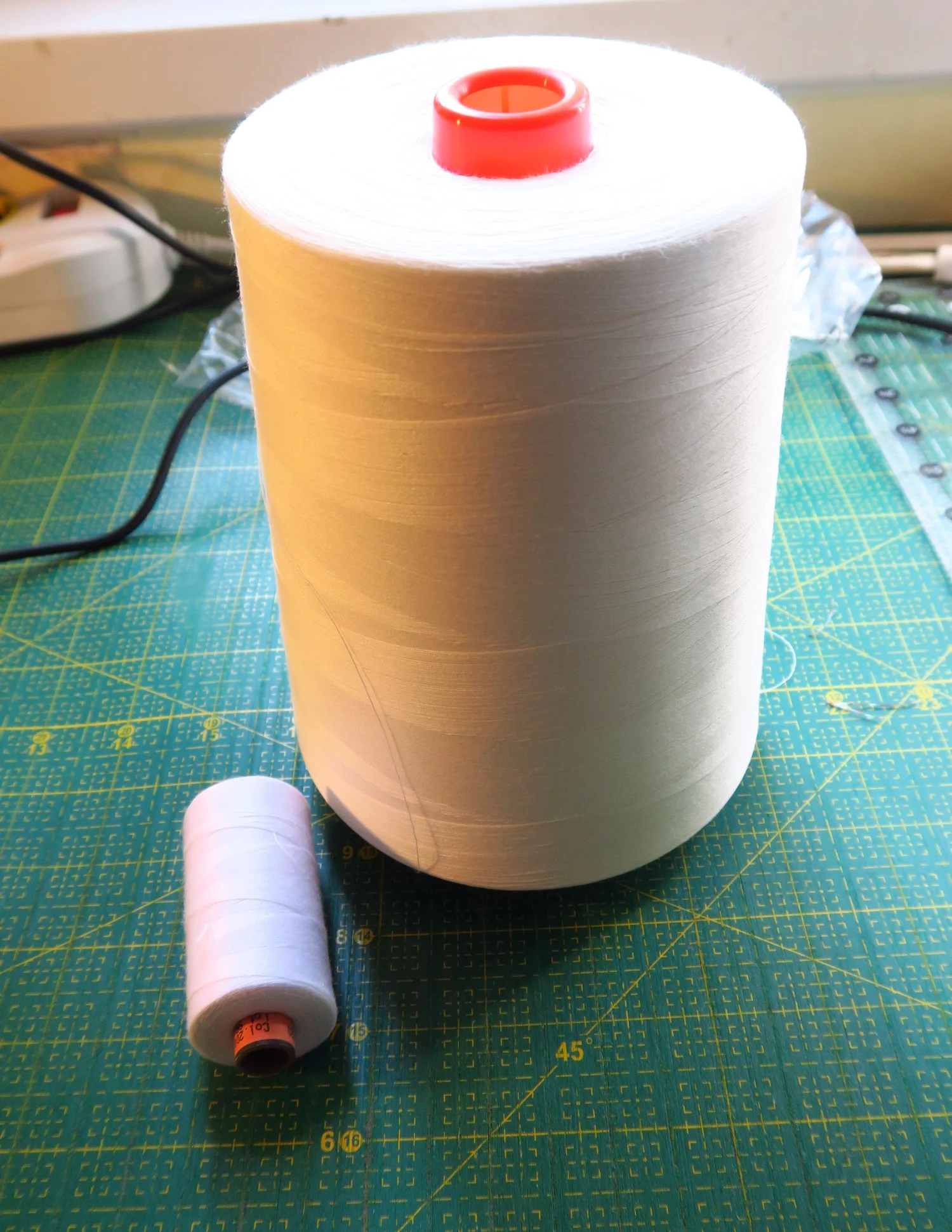 Comparing a 1000 meter spool to a 30,000 meter spool! It’s funny, actually.