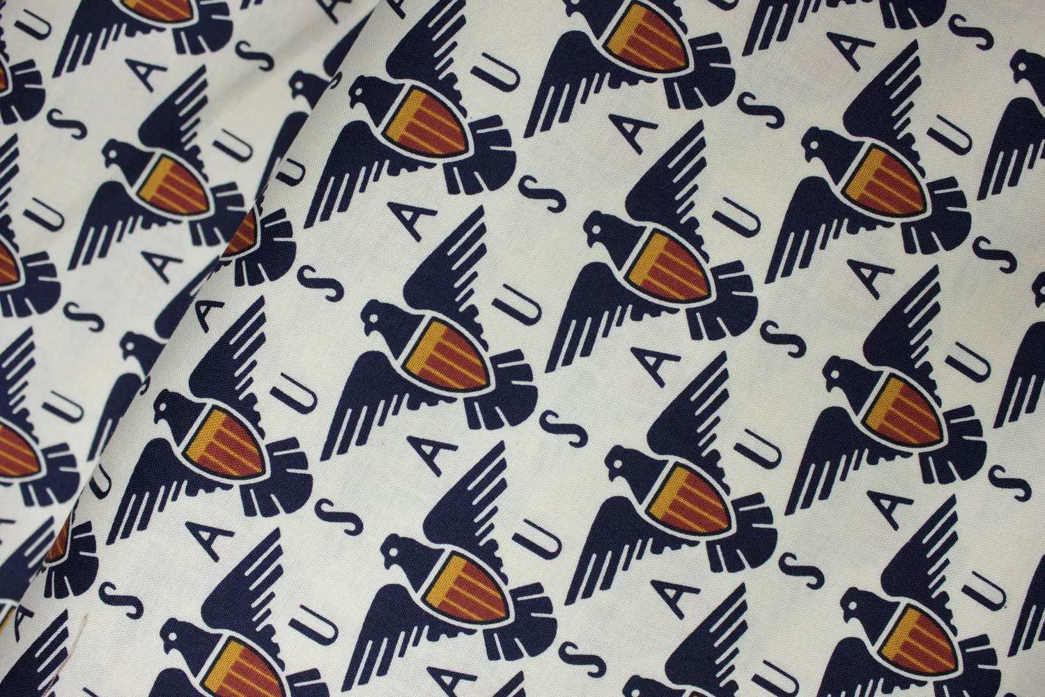 Cream with Navy Blue USA and Eagles with Gold and Red Shields: Salute by Kathy Hall  for Andover