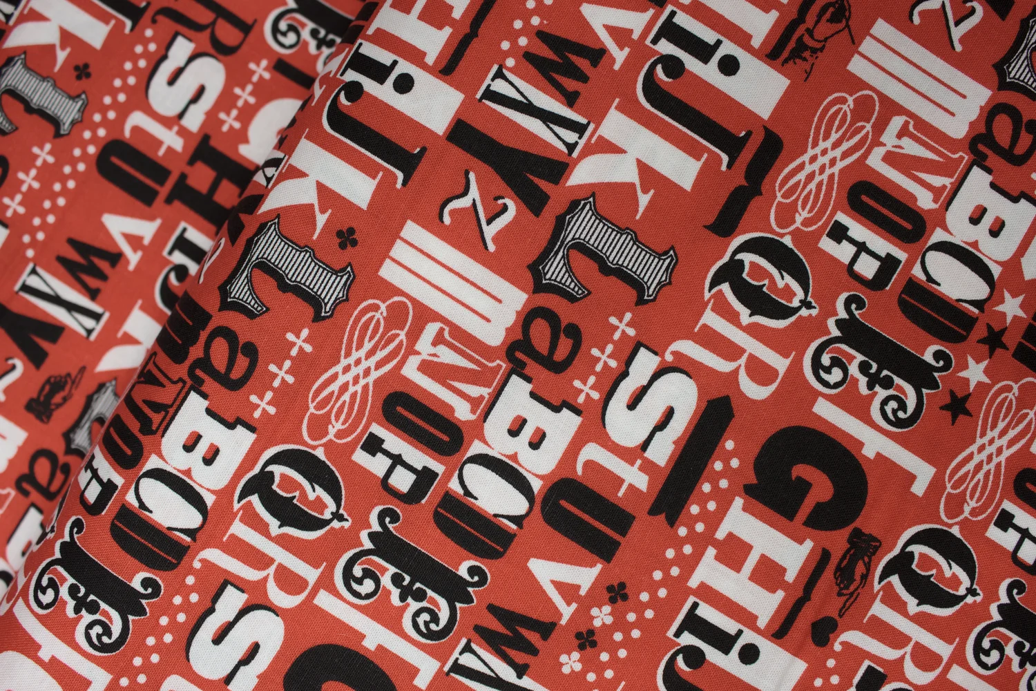 Design Basics: Alphabet in Red and Black - by Cynthia Frenette for Robert Kaufman