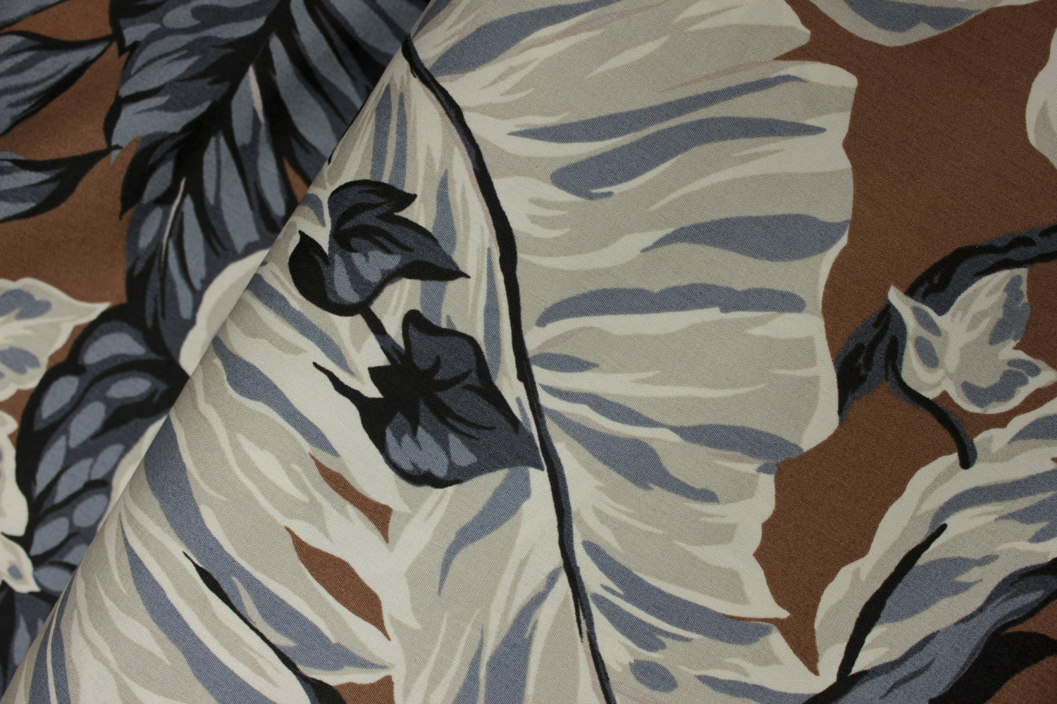 Big Blue Leaves on Brown--Canopy Cove by Hoffman