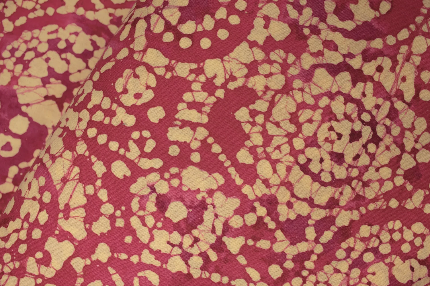 Sunflowers on Cherry and Raspberry: Quilter's Batiks