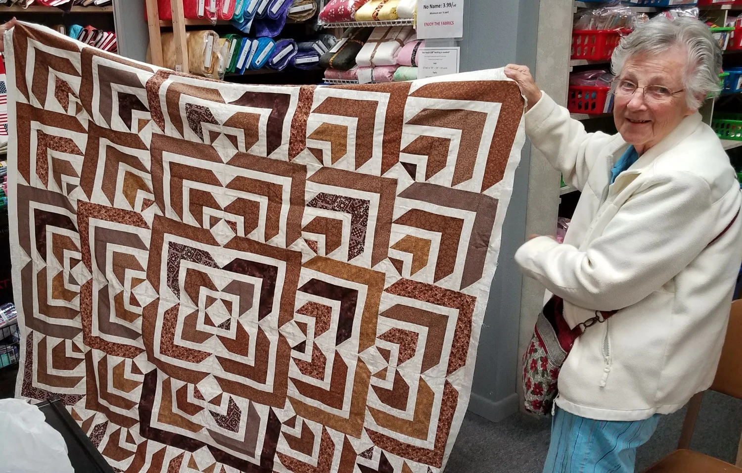 Irma Spaulding from Zephyrhills, FL, made this beauty using our NO FLORAL brown pack!