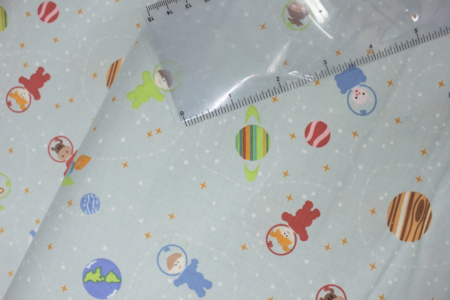 Kids and Animals in Space on Gray: Space Age by Jamie Wood for Clothworks