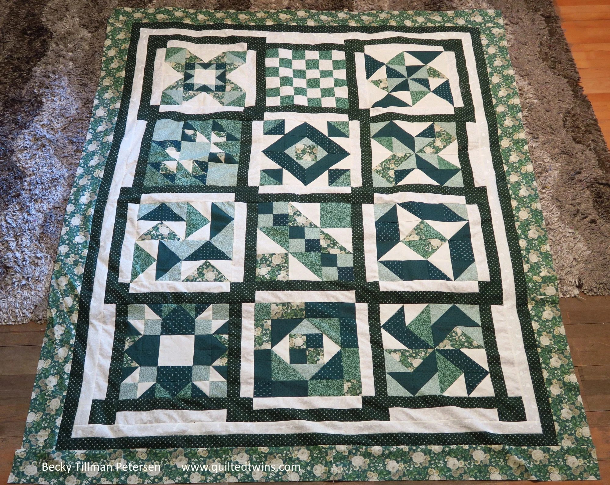 Unfinished Object (UFO) top finished - Block of the Month (BOM)!