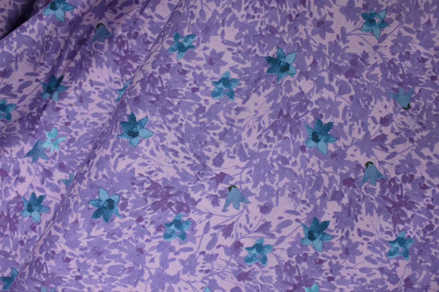 Turquoise Daffodils on Purple: Marcella by Clothworks