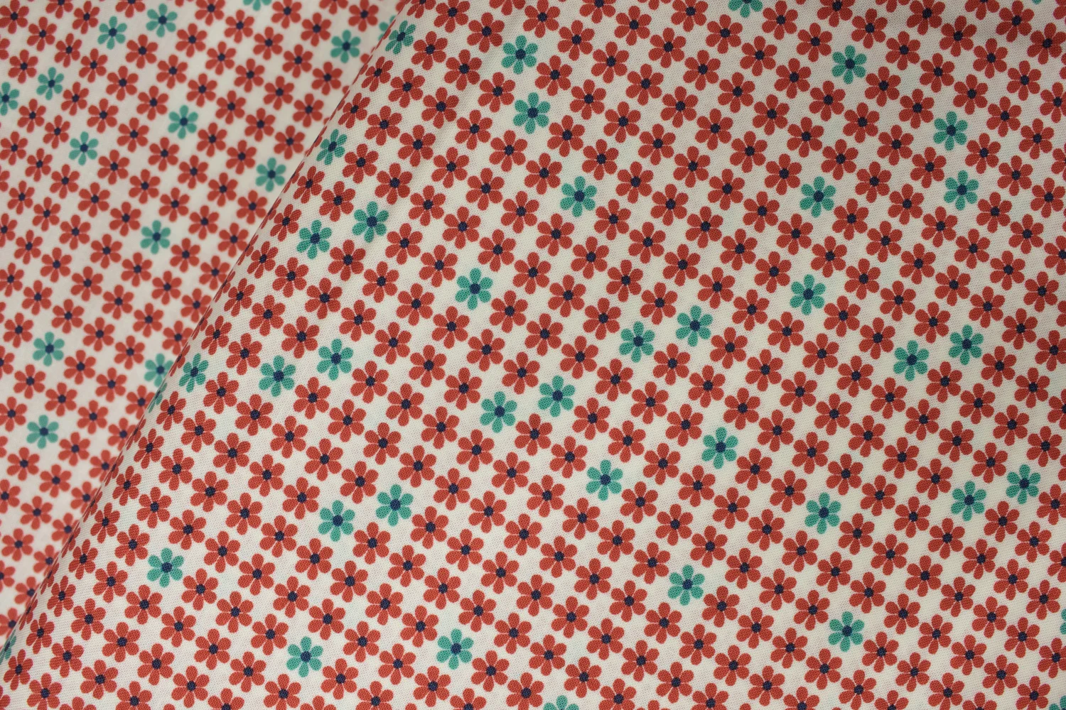 Little Red and a Few Teal Flowers: Sunday Drive Prints by Pat Sloan for Moda