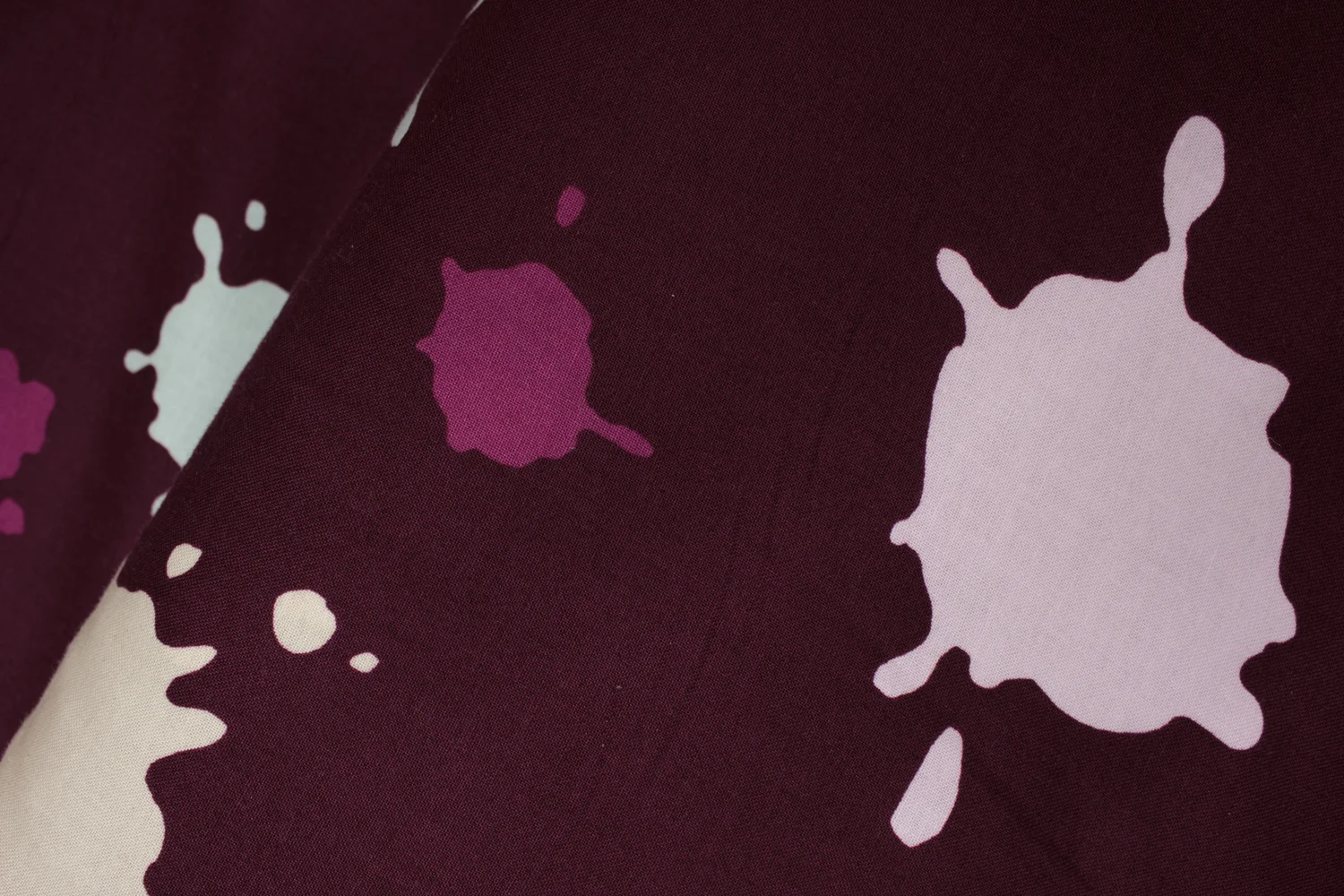 Paint Splotches on Burgundy: Double Dutch by Latifah Saafir for Hoffman