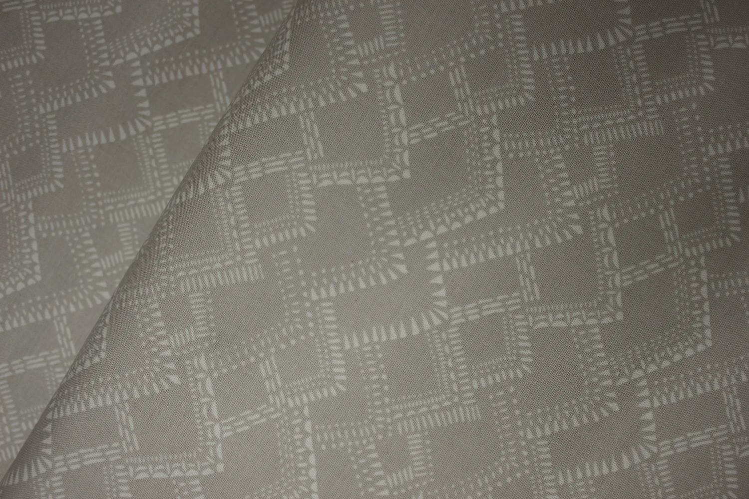 Gray with Cream Zig Zag Design: Yucatan for Moda