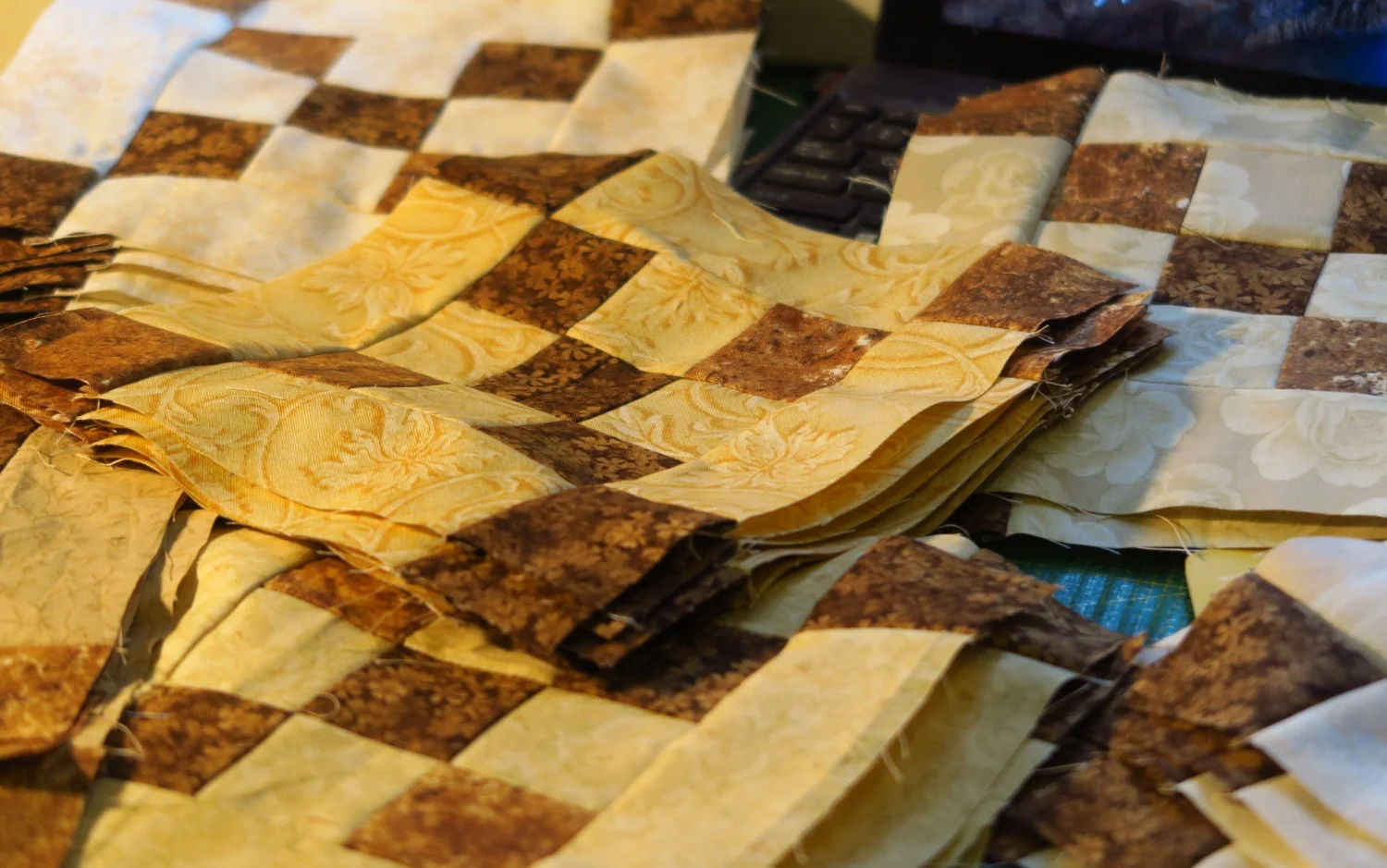 Beige Wedding Quilt - Day 1