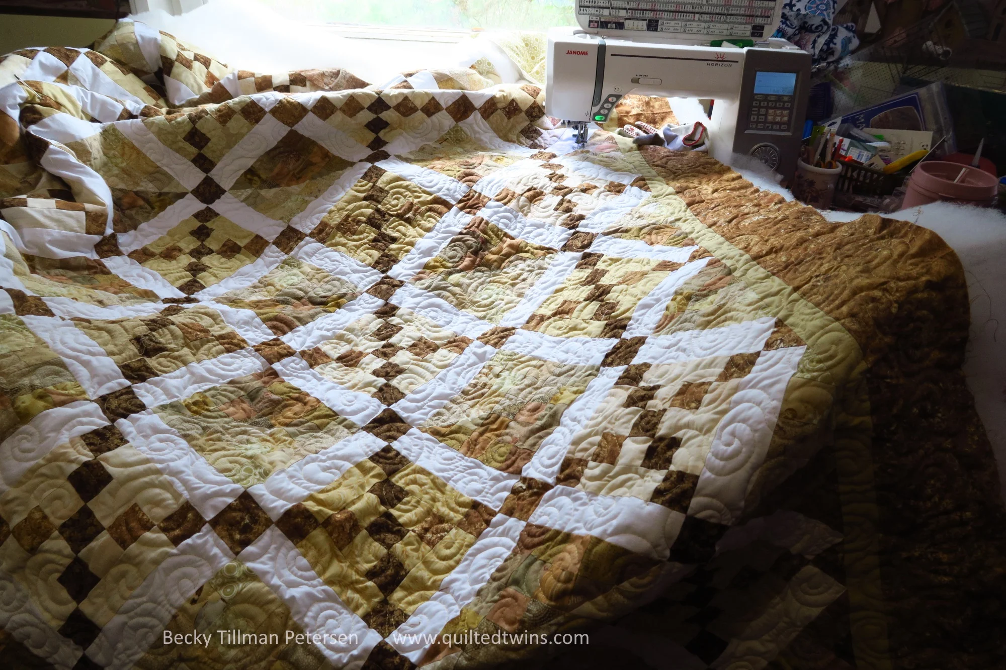 Beige Wedding Quilt - Day 6