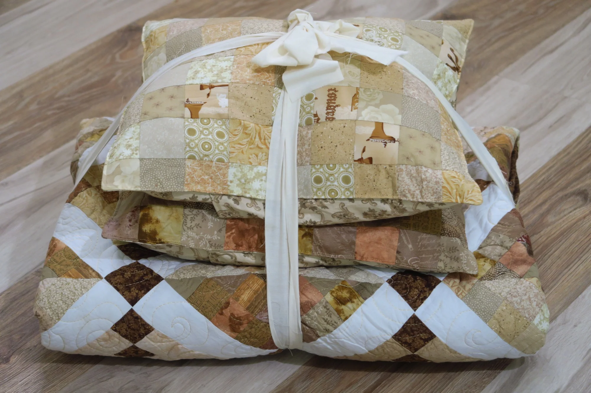 Beige Wedding Quilt - Delivered!