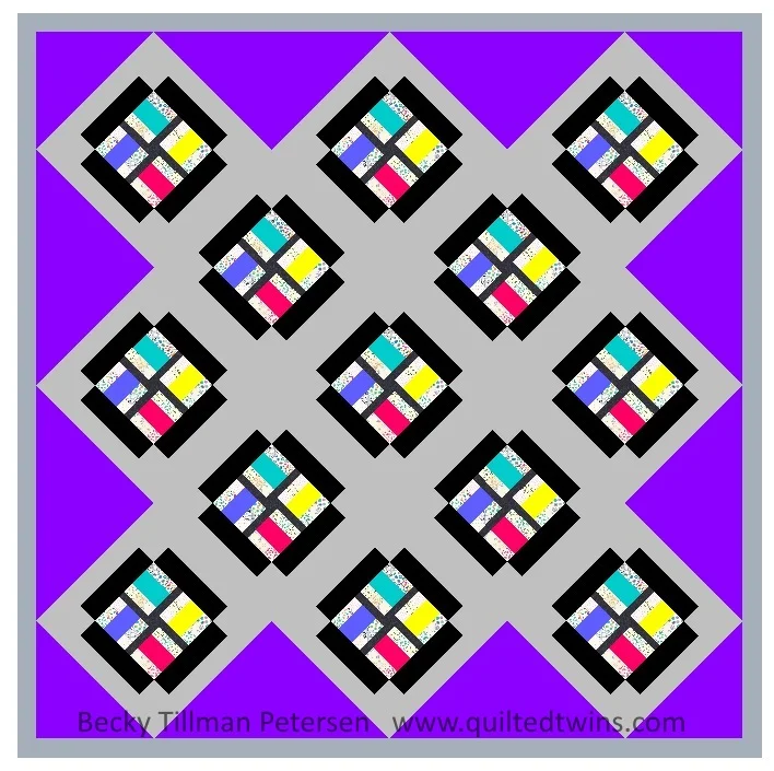 Here’s the plan where I took the lines out - this would be more like what it would look like in real life. The top is approximately 98”x98”.