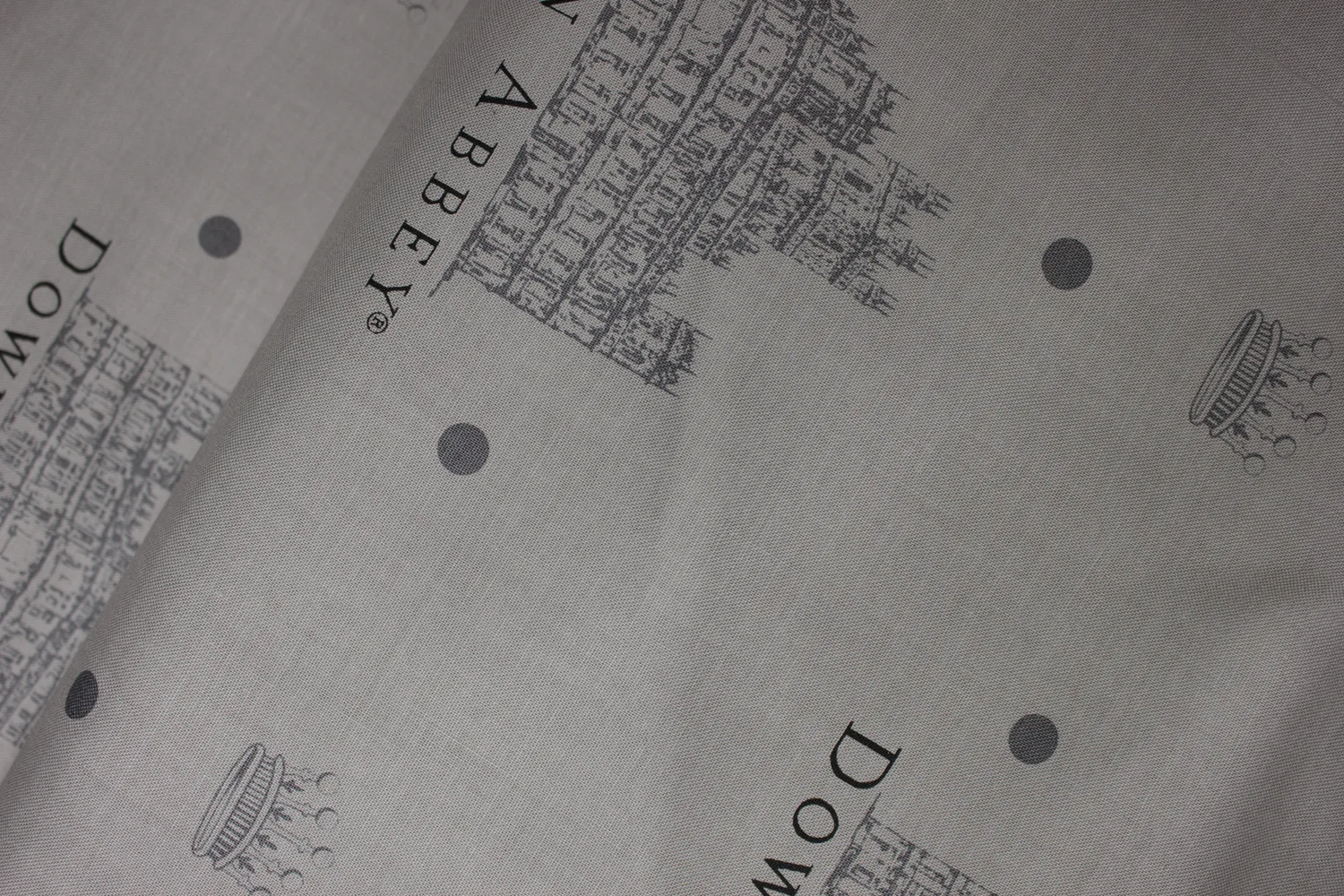 Downton Abby: Large Palaces on Gray - by Andover Fabrics