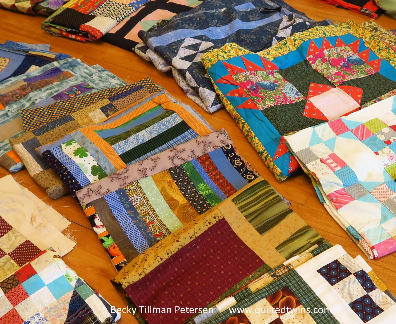 Charity quilt top bonanza!  Thank you!