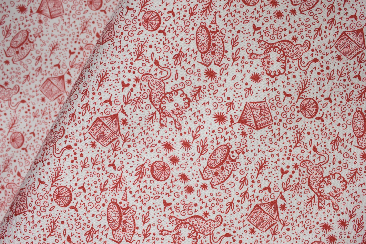 Red on White Circus: Sideshow by Michael Miller