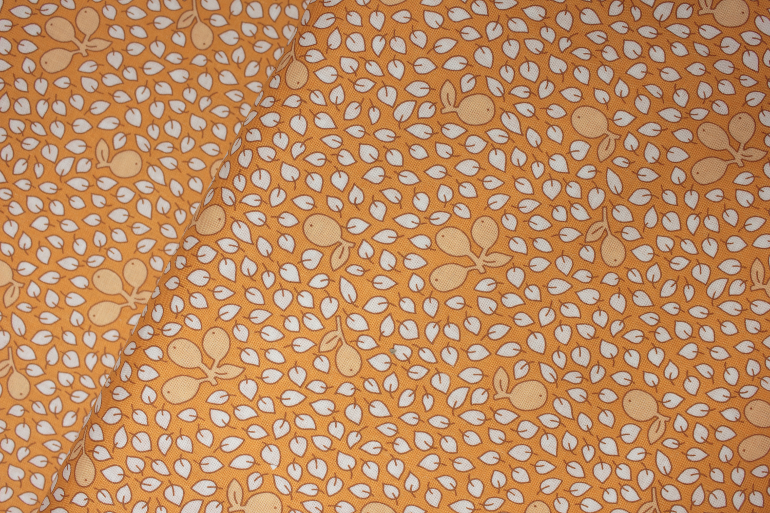 Fruits and Leaves on Orange: Adeline by Andover