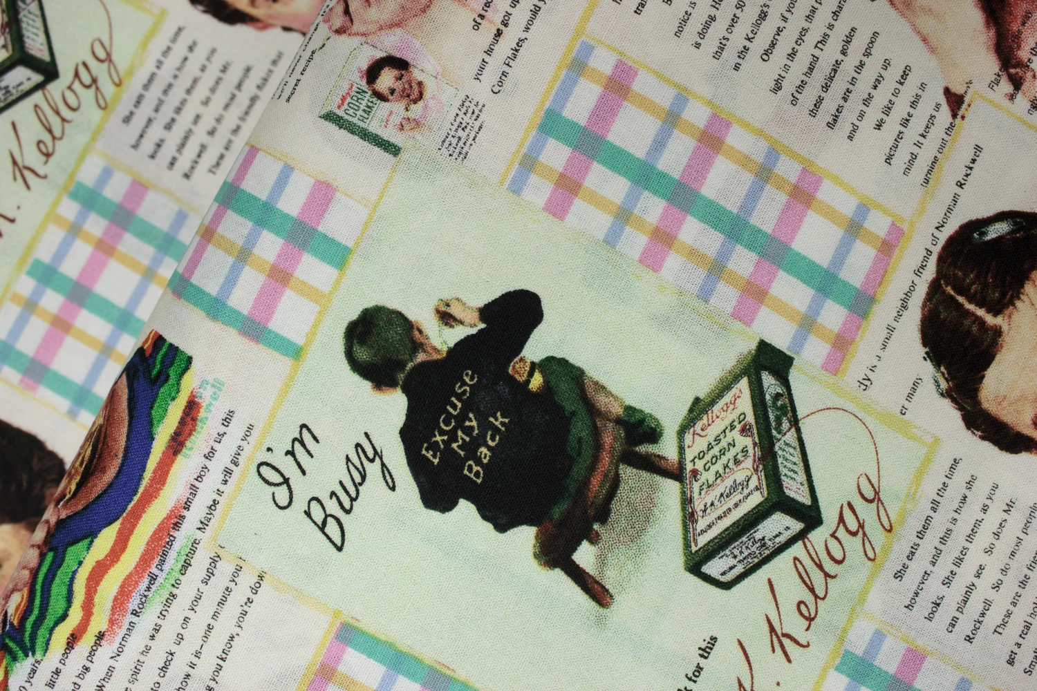 Vintage Kellogg's Advertisements on Plaid: Kellogg's Kids by Springs Creative