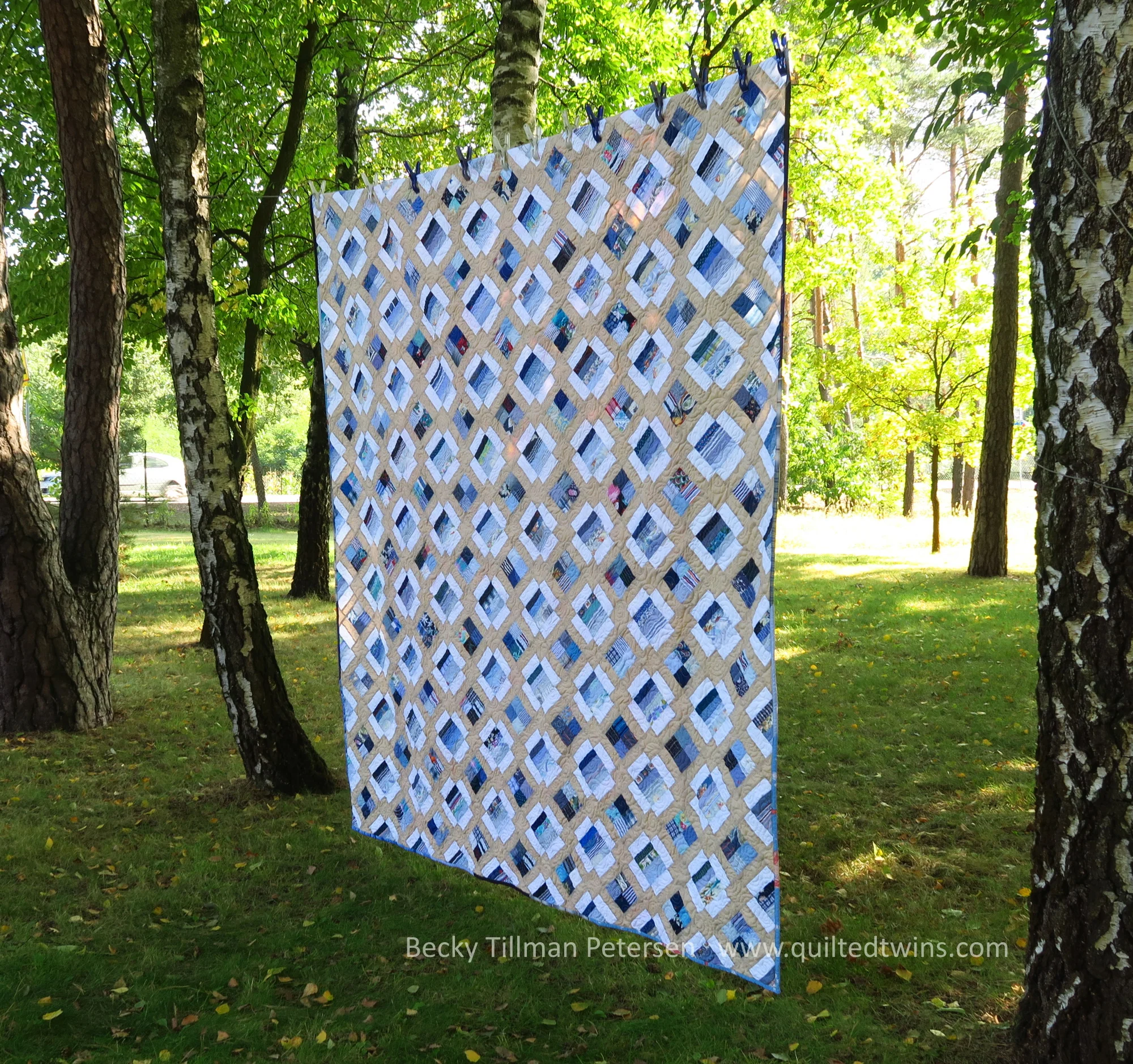 "Shuttered Scraps" - Upcycled Blues #47 finished!