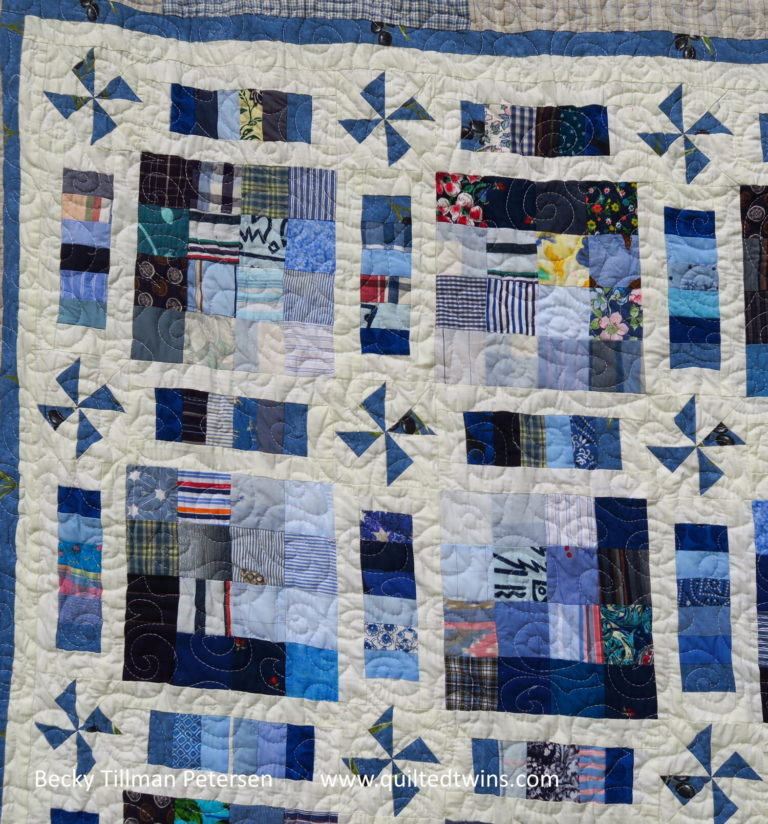 While I tried to make the block graduated by colors, starting with the lightest and working “out”, you can tell that at times I was less than perfect. It was not an exact science by any means.