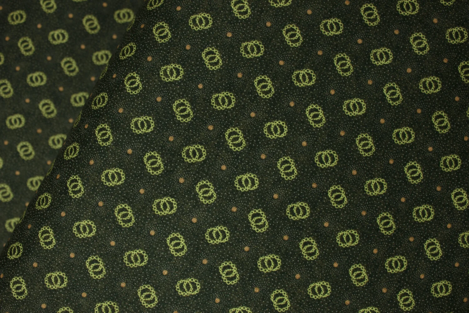 Linked Rings on Dark Green by Paintbrush Studios