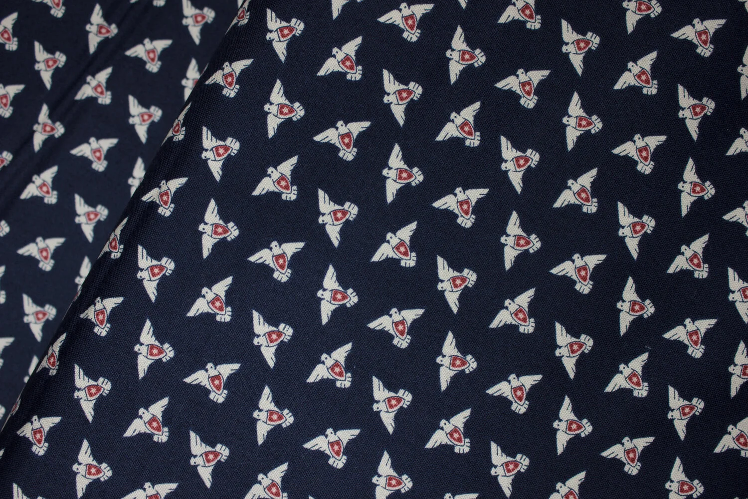 Small White Eagle with Red Chest: Reveille by Andover Fabrics