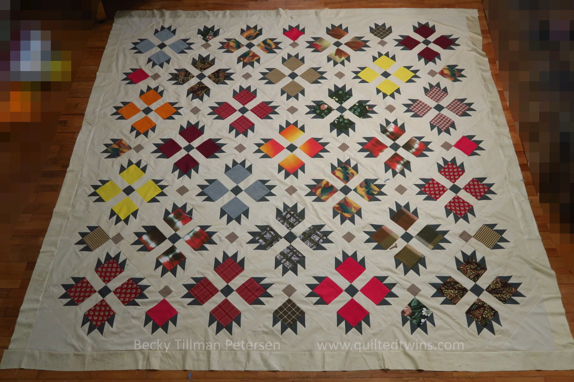 Autumn Time Fabric Panel Autumn Flowers Pumpkins Quilt Shop Quality