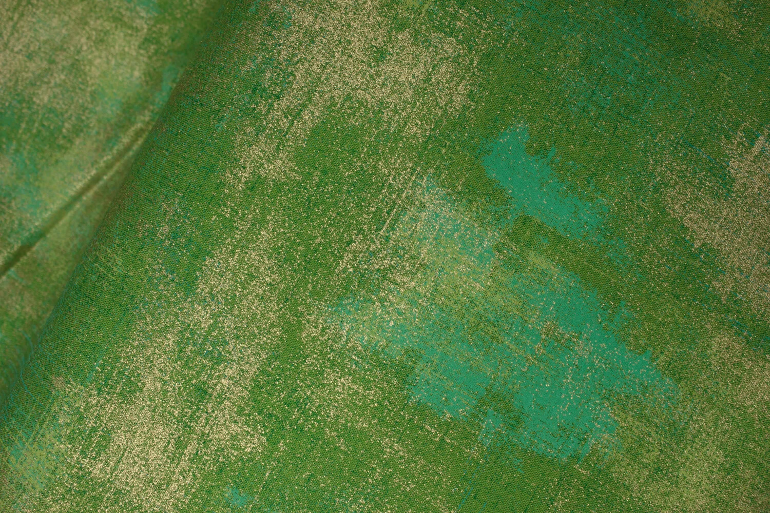 Fern Green Metallic:  Metallic Grunge Basics for Moda Fabrics