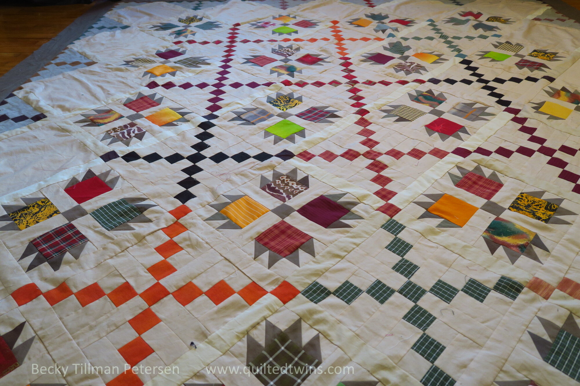 "Autumn something" top finished - fall colored upcycled top nr. 3