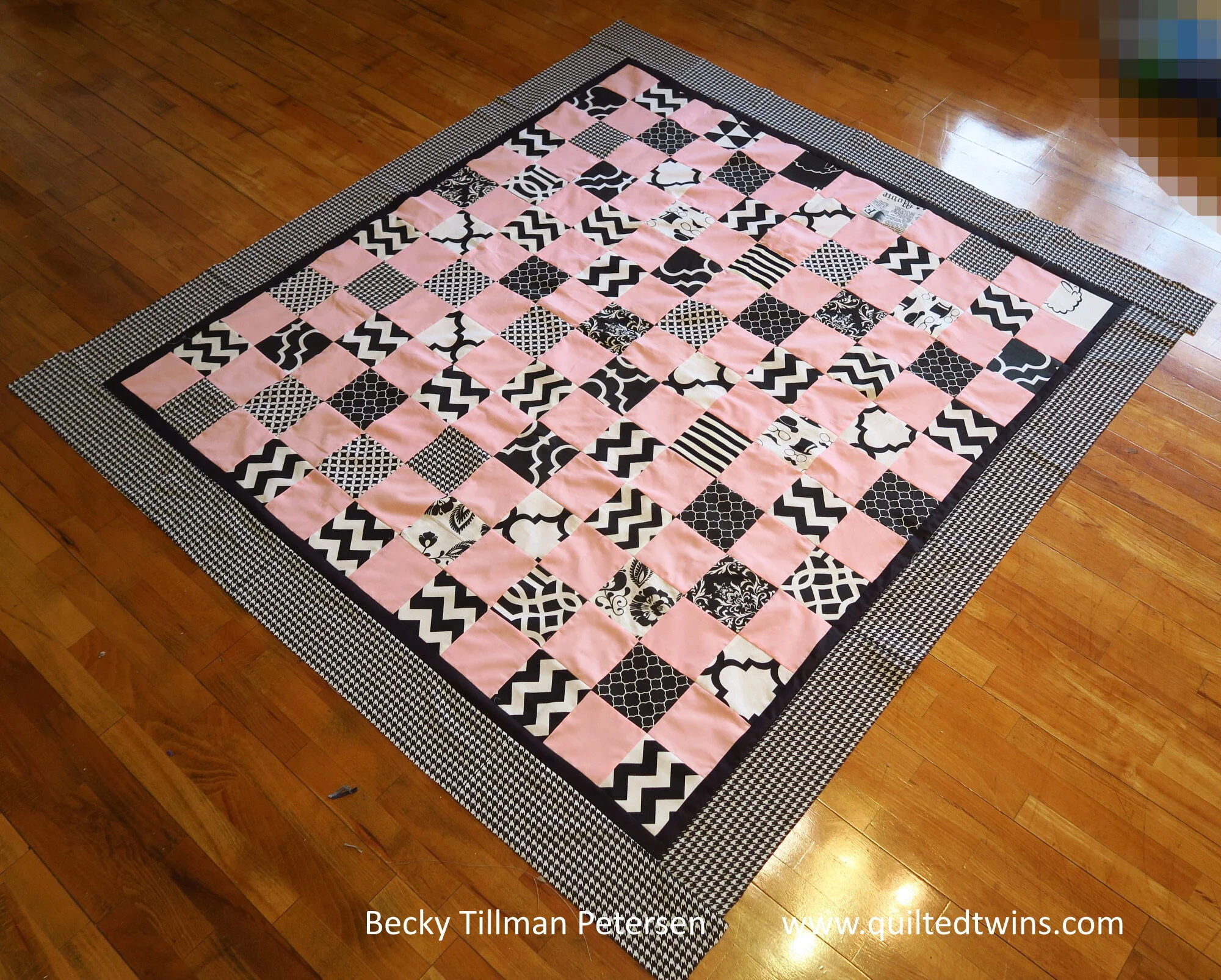 Geometrics 3 - Pink Baby Quilt