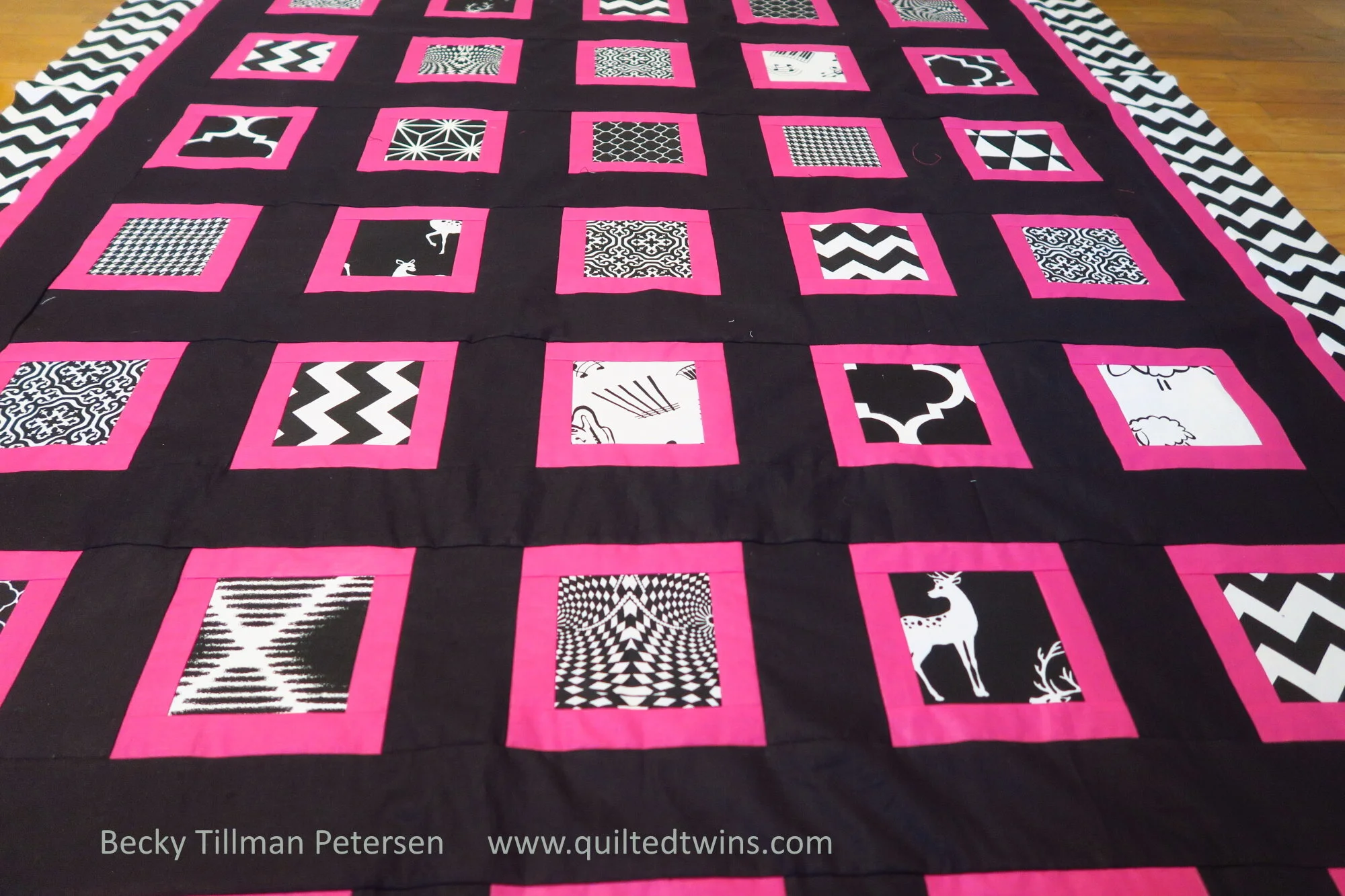 Geometrics 4 - Hot Pink Framed Squares