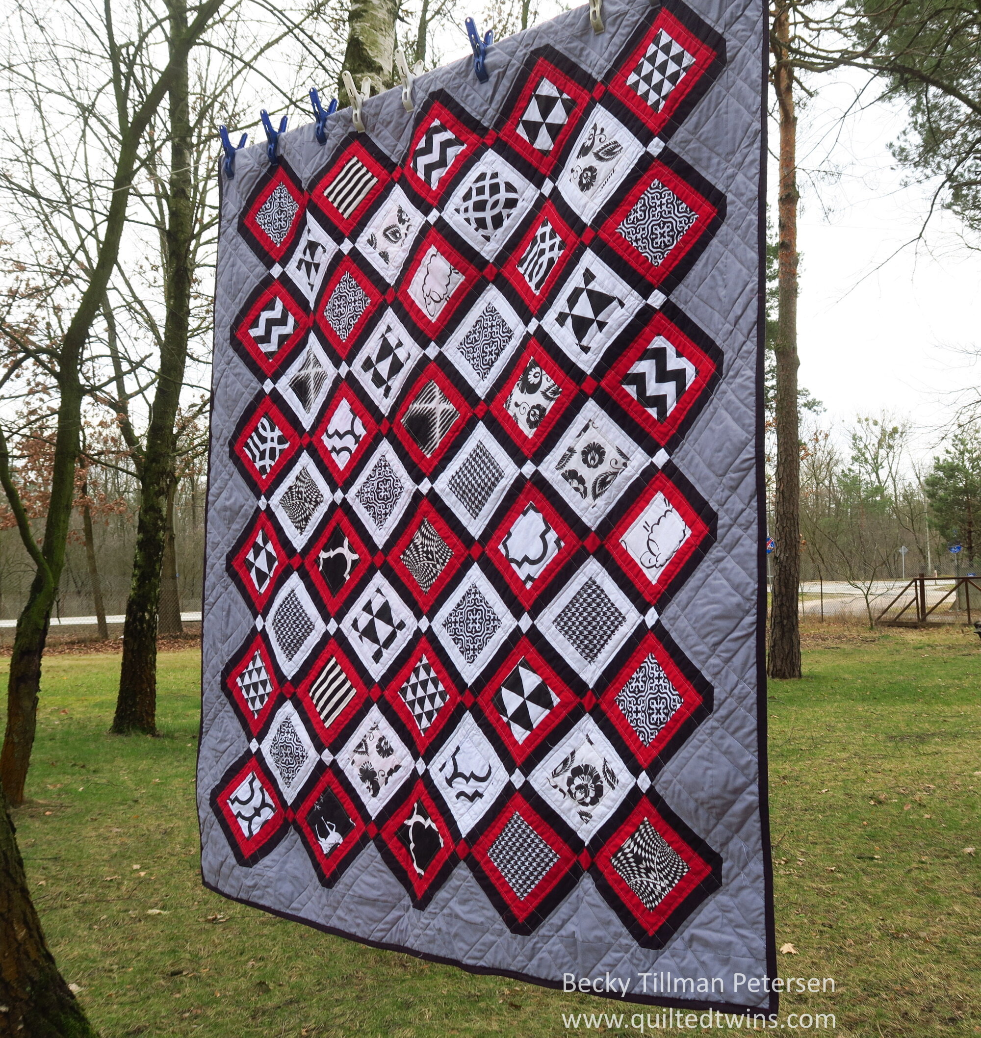 "Simple Framed Squares on Point" - Geometrics 5