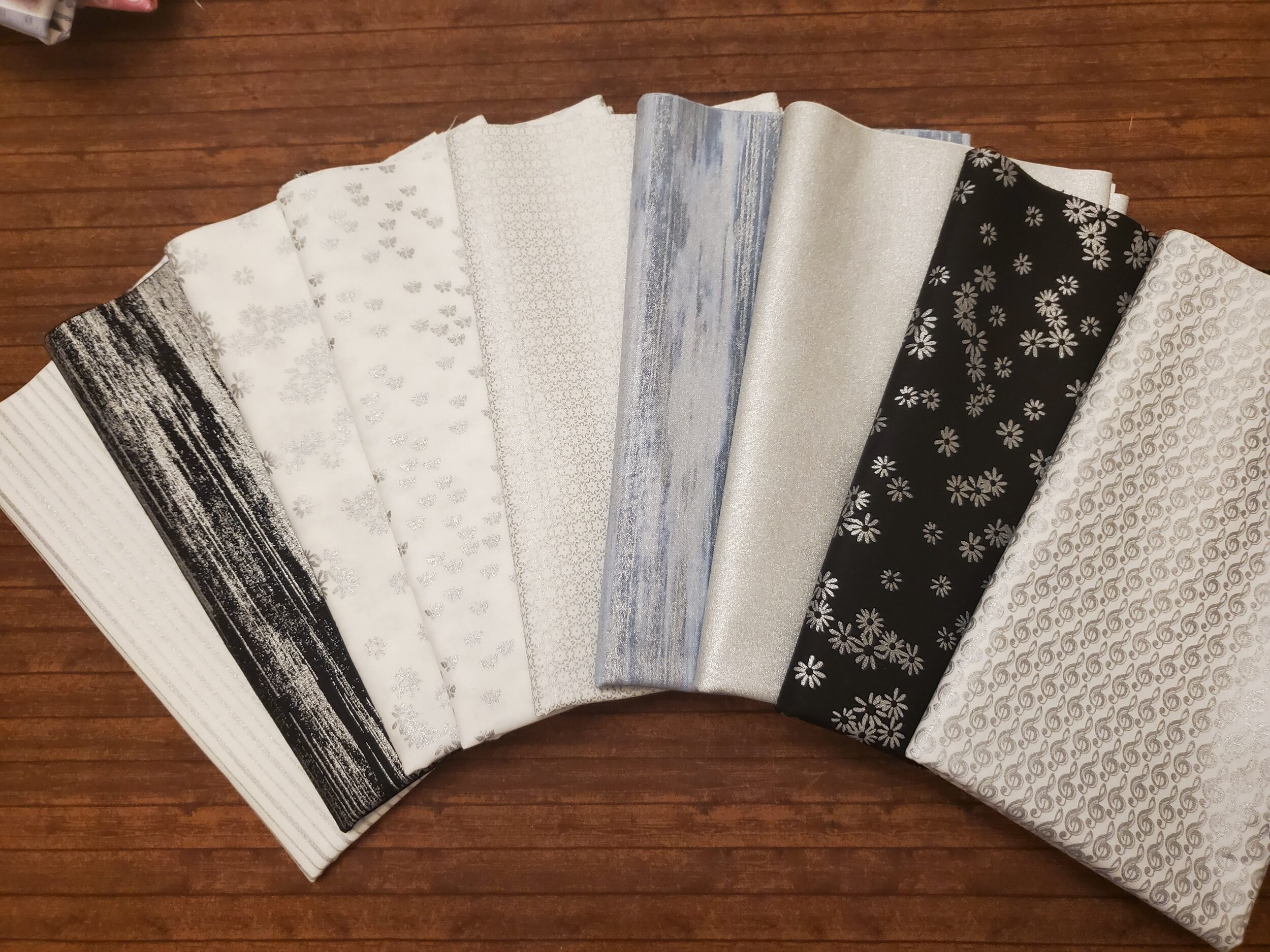 Metallic Mixers by Greta Lynn for Kanvas - 9 Piece Half Yard Bundle Pack